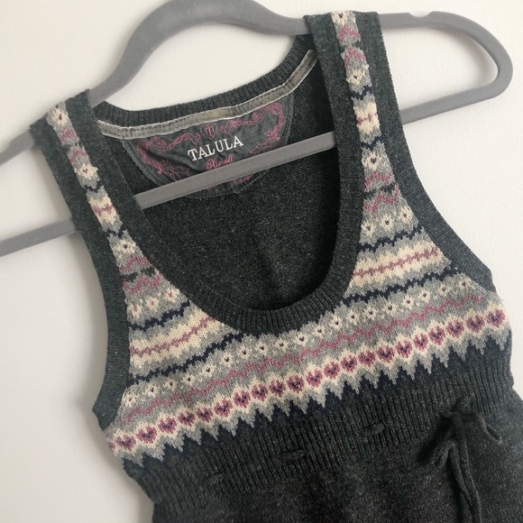 Talula (Aritzia) Lambswool Fairisle Tunic Sweater - Picture 2 of 4